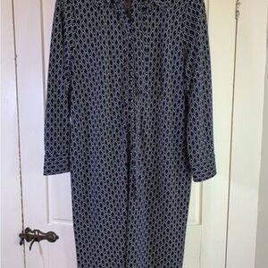 Talbots Geometric Jersey Shirt Dress